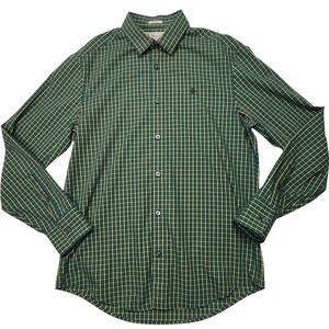 Original Penguin Green Yellow Plaid Button Down Shirt Classic Fit Men M